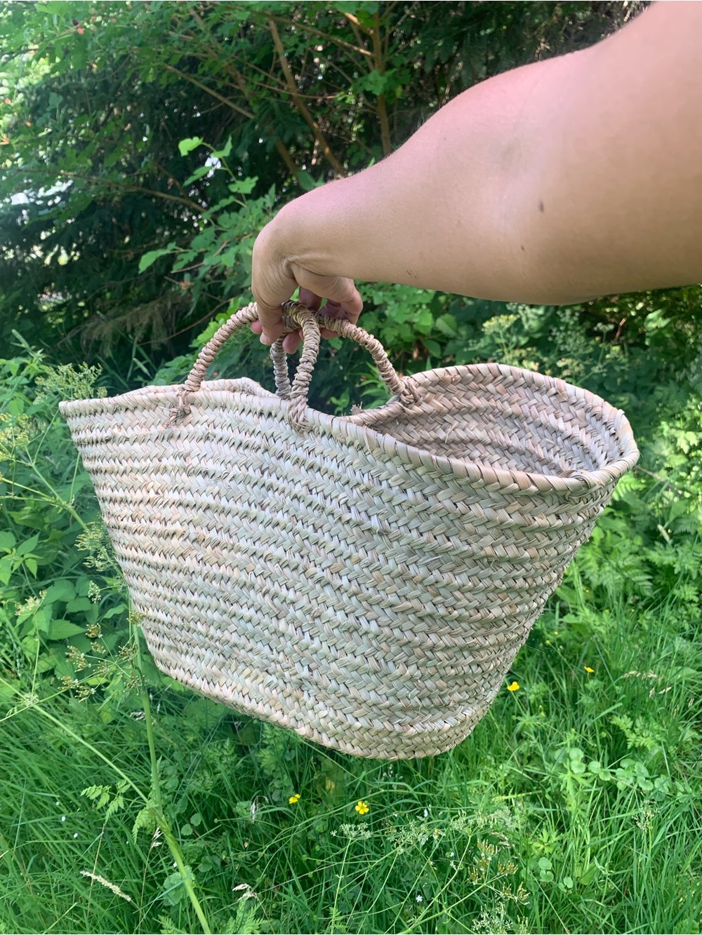 New picnic basket bag handmade beach basket - Picture 9 of 10